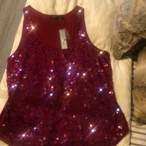 Sequined tank top
